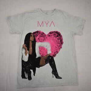 MYA Mens Mya Squat Graphic Ice Gray Mineral Wash Shirt New